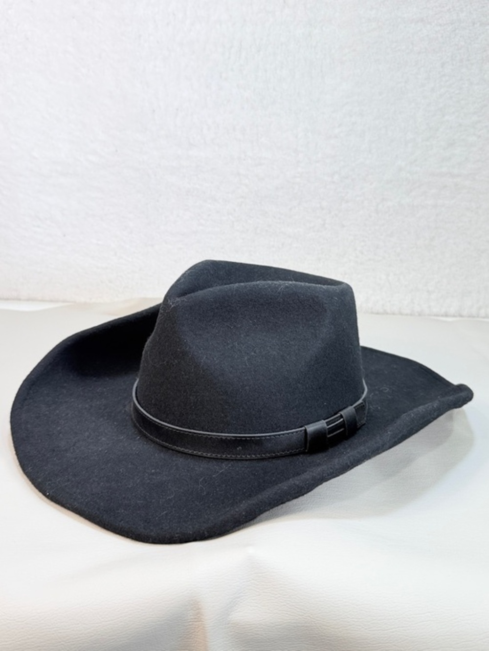 Twister Indy Black 100 Percent Wool Felt Western Cowboy Hat Size Large 7 1/4 to